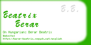 beatrix berar business card
